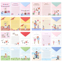 Load image into Gallery viewer, Monolike Happy and Lucky Letter Paper and Envelopes Set - 8Type, 32 Letter Paper + 16 Envelopes