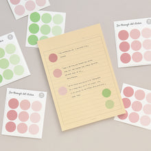 Load image into Gallery viewer, Monolike Circle Stickers - See through Dot Stickers Medium Size Set, 6 Type Stickers 18 Sheets