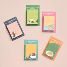 Load image into Gallery viewer, Monolike Fall in newtro Ver.3 Sticky-it - 5p Set Self-Adhesive Memo Pad 50 Sheets