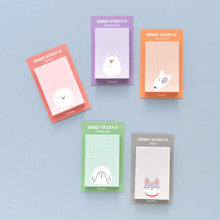 Load image into Gallery viewer, Monolike Doggy Sticky-it - 5p Set Self-Adhesive Memo Pad 50 Sheets