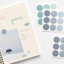 Load image into Gallery viewer, Monolike Circle Stickers - Solid Round Dot Medium Size A + B Set, 12 type stickers 36 Sheets