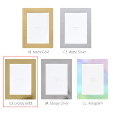 Load image into Gallery viewer, Monolike Standing Paper Frame 5x7 Metallic Series Glossy Gold 10p 5x7Inch Size