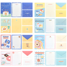 Load image into Gallery viewer, Monolike Fall In Newtro Dessert Letter Paper and Envelopes Set - 8Type, 32 Letter Paper + 16 Envelopes