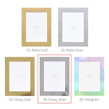 Load image into Gallery viewer, Monolike Standing Paper Frame 5x7 Metallic Series Glossy Silver 10p 5x7Inch Size