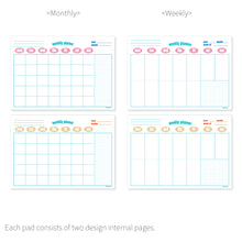 Load image into Gallery viewer, Monolike Retro Pop A4 Monthly + Weekly Planner pad, Pink SET - Academic Planner, Weekly & Monthly Planner, To-do list, Note pad, Scheduler