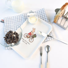 Load image into Gallery viewer, Monolike Happy and Lucky, Bicycle+Greenpark Tray 2P Set - melamine,serving plate,desk supplies,organizer,storage box,Kitchenware, Serveware,Dinnerware