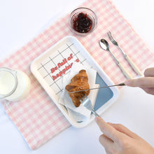 Load image into Gallery viewer, Monolike Fall In Newtro, Enjoy the sweetness+Be full of happiness Tray 2P Set - melamine,serving plate,desk supplies,organizer,storage box,Kitchenware, Serveware,Dinnerware