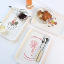 Load image into Gallery viewer, Monolike Happy and Lucky, Bicycle+Greenpark Tray 2P Set - melamine,serving plate,desk supplies,organizer,storage box,Kitchenware, Serveware,Dinnerware