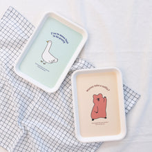 Load image into Gallery viewer, Monolike Story Town, Quokka+Goose Tray 2P Set - melamine,serving plate,desk supplies,organizer,storage box,Kitchenware, Serveware,Dinnerware