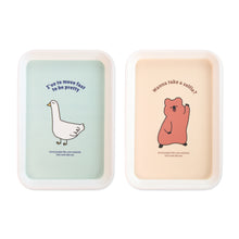 Load image into Gallery viewer, Monolike Story Town, Quokka+Goose Tray 2P Set - melamine,serving plate,desk supplies,organizer,storage box,Kitchenware, Serveware,Dinnerware
