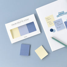 Load image into Gallery viewer, Monolike Color Palette Sticky Grid 500 A Set 4p - Self-Adhesive Memo Pad 30 sheets