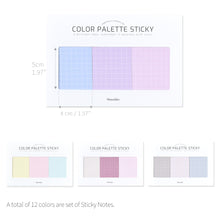 Load image into Gallery viewer, Monolike Color Palette Sticky Grid 300 B Set 4p - Self-Adhesive Memo Pad 30 sheets