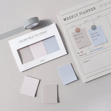 Load image into Gallery viewer, Monolike Color Palette Sticky Grid 300 B Set 4p - Self-Adhesive Memo Pad 30 sheets