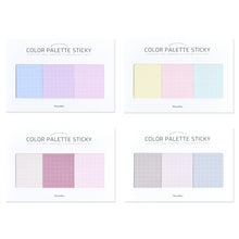 Load image into Gallery viewer, Monolike Color Palette Sticky Grid 300 B Set 4p - Self-Adhesive Memo Pad 30 sheets