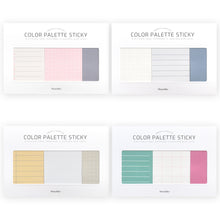 Load image into Gallery viewer, Monolike Color Palette Sticky Plan 30p A SET 4P - Self-Adhesive Memo Pad 30 sheets