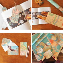 Load image into Gallery viewer, Monolike Vintage Poster and Wrapping Paper, World map Design 10 Sheets