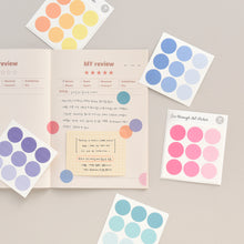 Load image into Gallery viewer, Monolike Circle Stickers - See through Dot Stickers Medium Size Set, 6 Type Stickers 18 Sheets