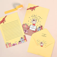 Load image into Gallery viewer, Monolike Happy and Lucky Letter Paper and Envelopes Set - 8Type, 32 Letter Paper + 16 Envelopes