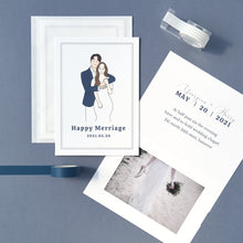 Load image into Gallery viewer, Monolike Paper Frame Photo Card, Line 100P SET - 4x6 Inch Picture Frame Note Card, Greeting cards, Assorted Happy Birthday, Thank you