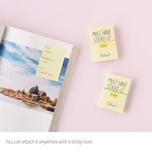 Load image into Gallery viewer, Monolike Must Have Sticky Line 4p SET Self-Adhesive Memo Pad 80 sheets, Daily Sticky, Diary, Memo