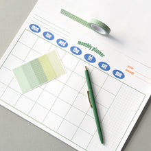 Load image into Gallery viewer, Monolike Retro Pop A4 Monthly + Weekly Planner pad, Yellow SET - Academic Planner, Weekly & Monthly Planner, To-do list, Note pad, Scheduler