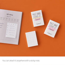 Load image into Gallery viewer, Monolike Must Have Sticky Squared 4p SET Self-Adhesive Memo Pad 80 sheets, Daily Sticky, Diary, Memo