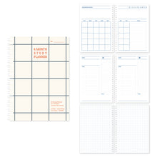 Load image into Gallery viewer, Monolike Checkers 4 Month Study Planner, Beige - Academic Planner, Weekly & Monthly Planner, Study plan