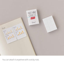 Load image into Gallery viewer, Monolike Must Have Sticky Graph 4p SET Self-Adhesive Memo Pad 80 sheets, Daily Sticky, Diary, Memo