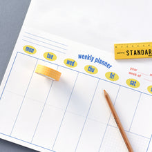 Load image into Gallery viewer, Monolike Retro Pop A4 Monthly + Weekly Planner pad, Blue SET - Academic Planner, Weekly & Monthly Planner, To-do list, Note pad, Scheduler
