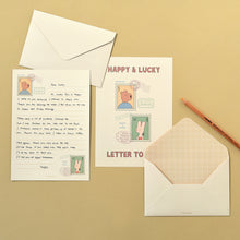 Load image into Gallery viewer, Monolike Happy and Lucky Memories Letter Paper and Envelopes Set - 8Type, 32 Letter Paper + 16 Envelopes