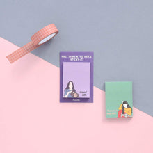 Load image into Gallery viewer, Monolike Fall in newtro Ver.2 Sticky-it - 5p Set Self-Adhesive Memo Pad 50 Sheets