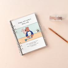 Load image into Gallery viewer, Monolike A5 Happy and Lucky Diary Set, Together - Academic Planner Weekly & Monthly Planner with PVC Cover, Zipper bag
