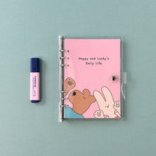 Load image into Gallery viewer, Monolike A5 Happy and Lucky Diary Set, Surprise - Academic Planner Weekly & Monthly Planner with PVC Cover, Zipper bag