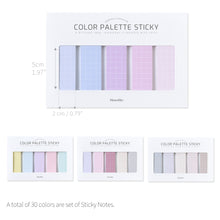 Load image into Gallery viewer, Monolike Color Palette Sticky Grid 500 B Set 4p - Self-Adhesive Memo Pad 30 sheets
