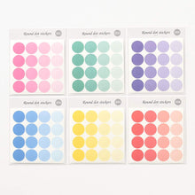 Load image into Gallery viewer, Monolike Circle Stickers - Solid Round Dot samll Size A + B Set, 12 type stickers 36 Sheets