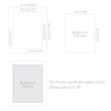 Load image into Gallery viewer, Monolike Paper Photo Frames 8x10 Inch Black 10 Pack - Fits 8"x10" Pictures