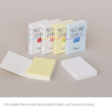 Load image into Gallery viewer, Monolike Must Have Sticky Line 4p SET Self-Adhesive Memo Pad 80 sheets, Daily Sticky, Diary, Memo