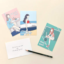 Load image into Gallery viewer, Monolike Fall In Newtro ver.2 Postcards - mix 24 pack, Emotional and lovely 24 girl postcards