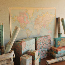 Load image into Gallery viewer, Monolike Vintage Poster and Wrapping Paper, World map Design 10 Sheets