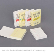 Load image into Gallery viewer, Monolike Must Have Sticky Graph 4p SET Self-Adhesive Memo Pad 80 sheets, Daily Sticky, Diary, Memo