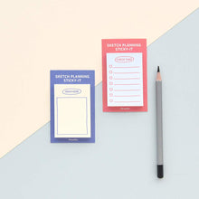 Load image into Gallery viewer, Monolike Sketch Planning Sticky-it - 5p Set Self-Adhesive Memo Pad 50 Sheets