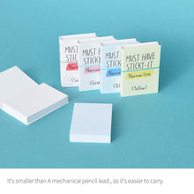 Load image into Gallery viewer, Monolike Must Have Sticky Narrow line 4p SET Self-Adhesive Memo Pad 80 sheets, Daily Sticky, Diary, Memo