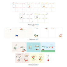 Load image into Gallery viewer, Monolike Ordinary Days Diary 6 Month Planner, Weekend - Academic Planner, Weekly & Monthly Planner, Scheduler