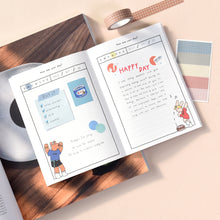 Load image into Gallery viewer, Monolike Happy and Lucky Diary 6 Month Planner, Bubble wash - Academic Planner, Weekly & Monthly Planner, Scheduler