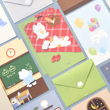 Load image into Gallery viewer, Monolike Gureum's Daily Life Letter Paper and Envelopes Set - 8Type, 32 Letter Paper + 16 Envelopes
