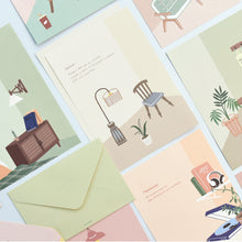 Load image into Gallery viewer, Monolike Ordinary Days Letter Paper and Envelopes Set - 8Type, 32 Letter Paper + 16 Envelopes