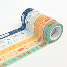 Load image into Gallery viewer, Monolike Story town 6 Rolls Design Washi Tape SET, 15mm Decorative Masking Tape, DIY Craft Scrapbooking Gift Wrapping Planner