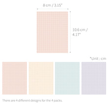 Load image into Gallery viewer, Monolike Memopad Smoothie design SET - 4 Packs, 4 Different Designs, 100 Sheets Per Pad, Total 400 Sheets, Note pads, Writing pads, 3.15 x 4.17 Inches