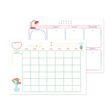 Load image into Gallery viewer, Monolike Ordinary days A4 Monthly + Weekly Planner pad, Vase+ Lamp SET - Academic Planner, Weekly & Monthly Planner, To-do list, Note pad, Scheduler