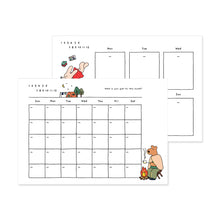 Load image into Gallery viewer, Monolike Happy and Lucky A4 Monthly + Weekly Planner pad, Camping + Reading SET - Academic Planner, Weekly & Monthly Planner, To-do list, Note pad, Scheduler